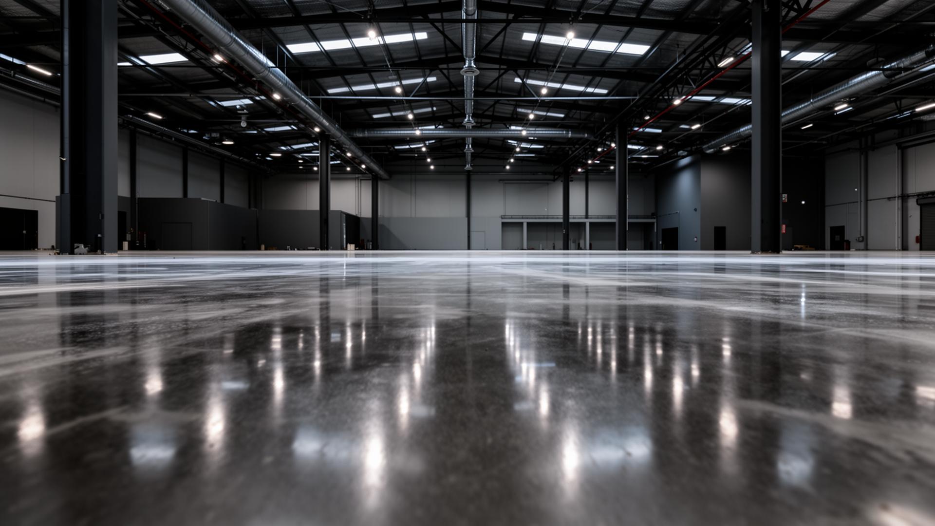 Polished concrete warehouse floor in Sydney by Ausgrind